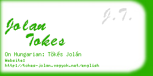jolan tokes business card