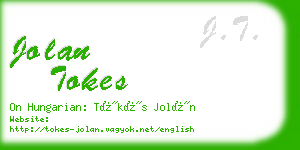 jolan tokes business card